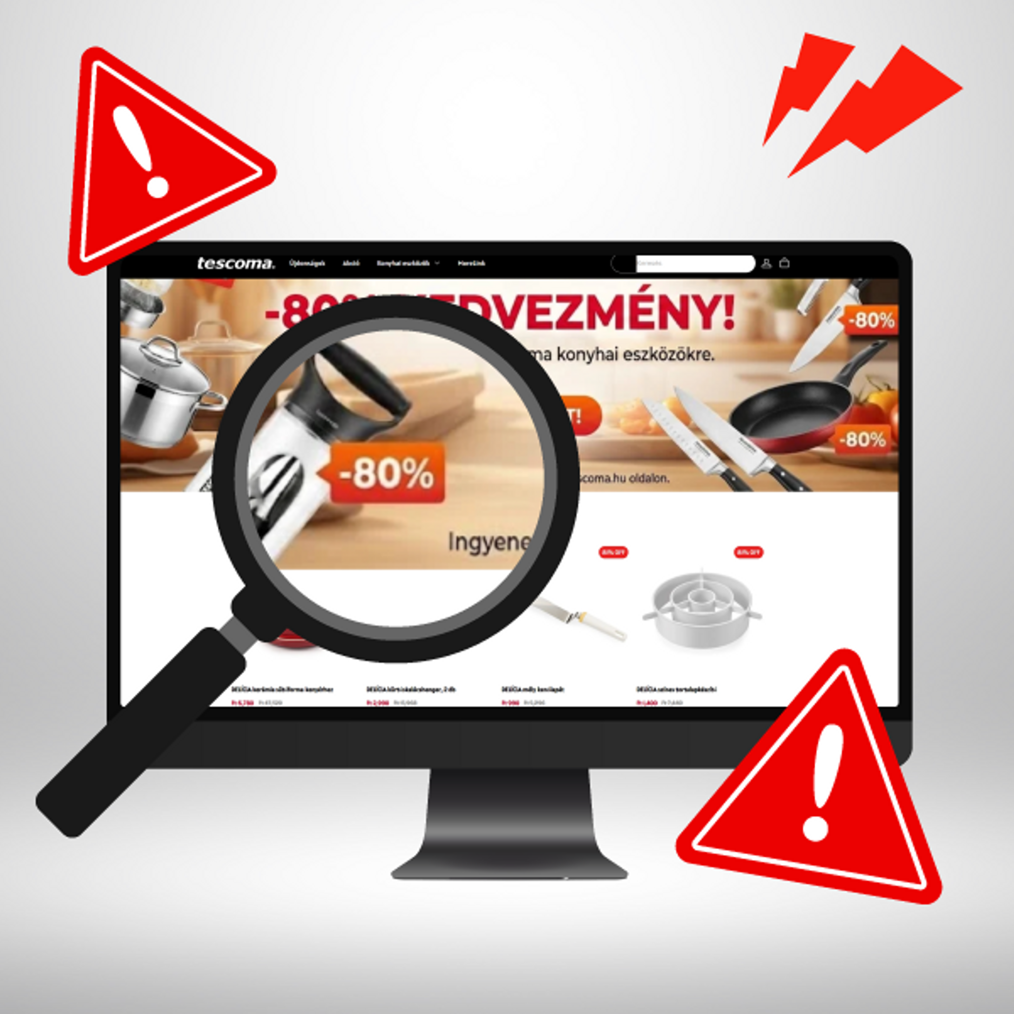 Figyelem: megtévesztő webáruház