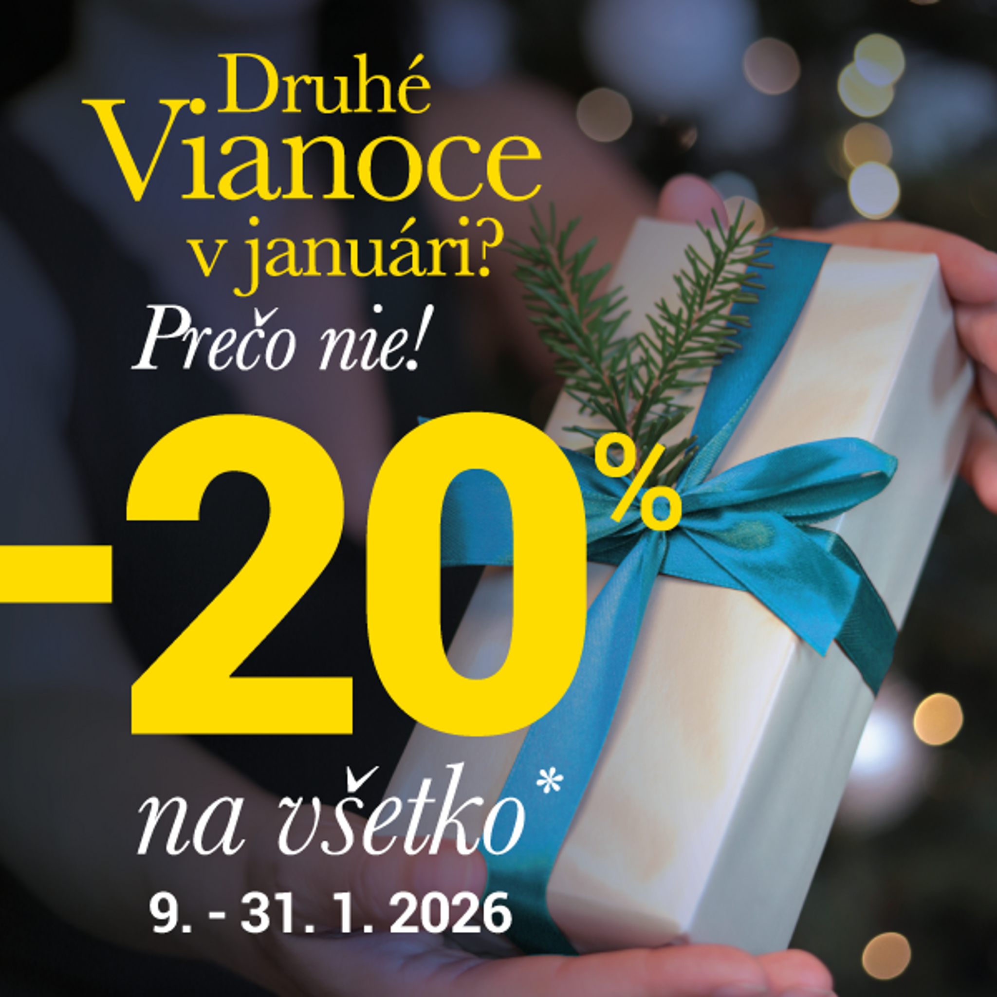 Novoročná zľava 20 % na VŠETKO