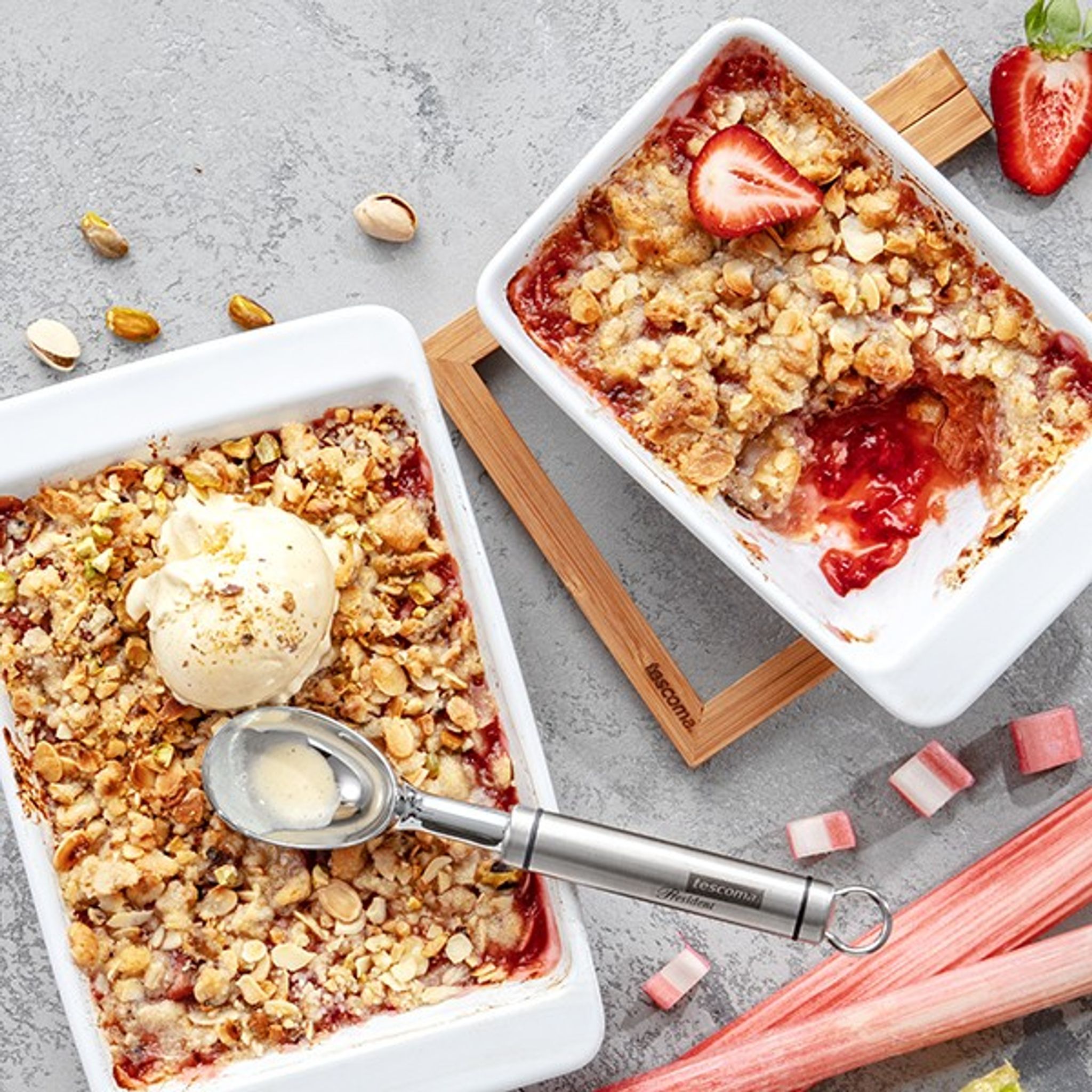 Crumble (morzsasüti) eperrel