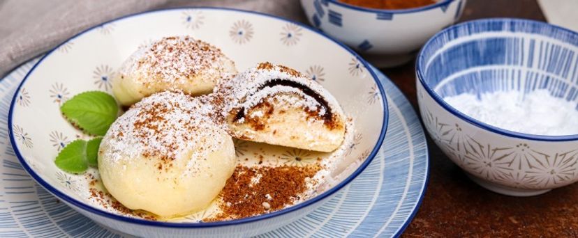 Gedämpfte Knödel mit Marmelade