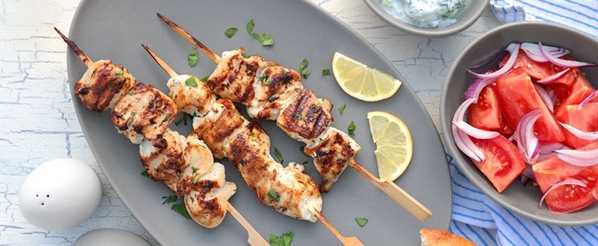 Souvlaki mit Tzatziki