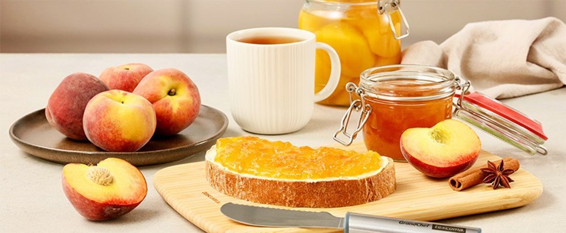 Pfirsichmarmelade mit Zimt und Sternanis