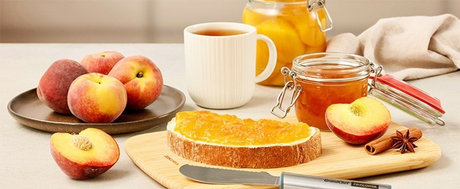 Pfirsichmarmelade mit Zimt und Sternanis