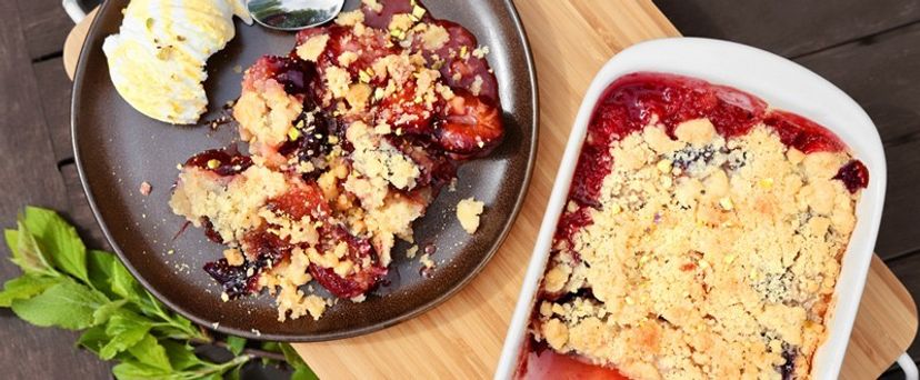 Pflaumen-Streuselkuchen (Crumble)