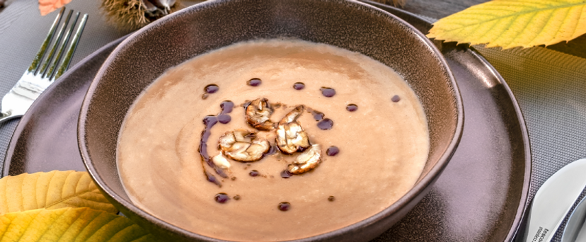 Essbare Kastaniensuppe