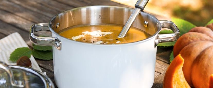 Kürbisse, wohin man schaut