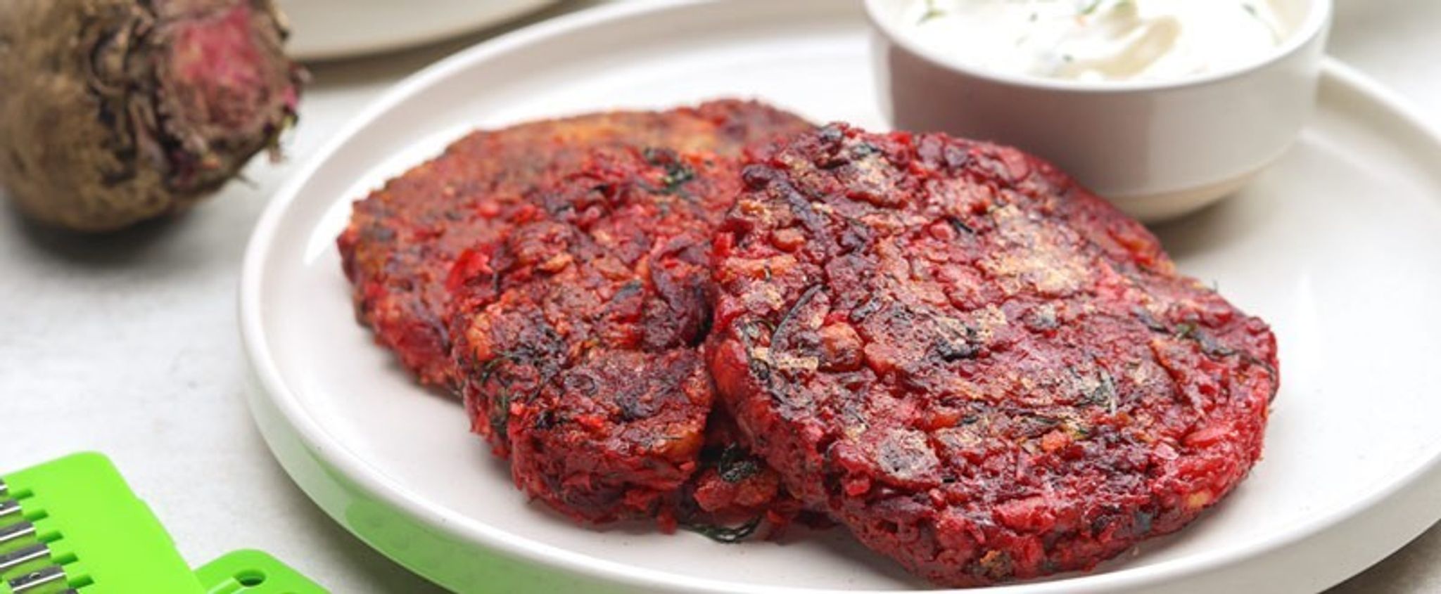 Placki buraczane z serem