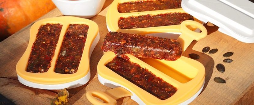 Nepečené tekvicové tyčinky