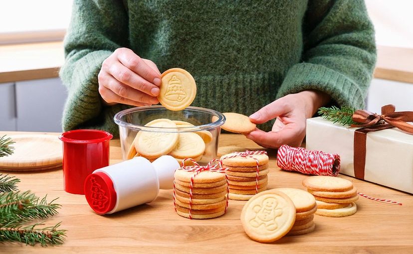 Bolachas de manteiga de Natal