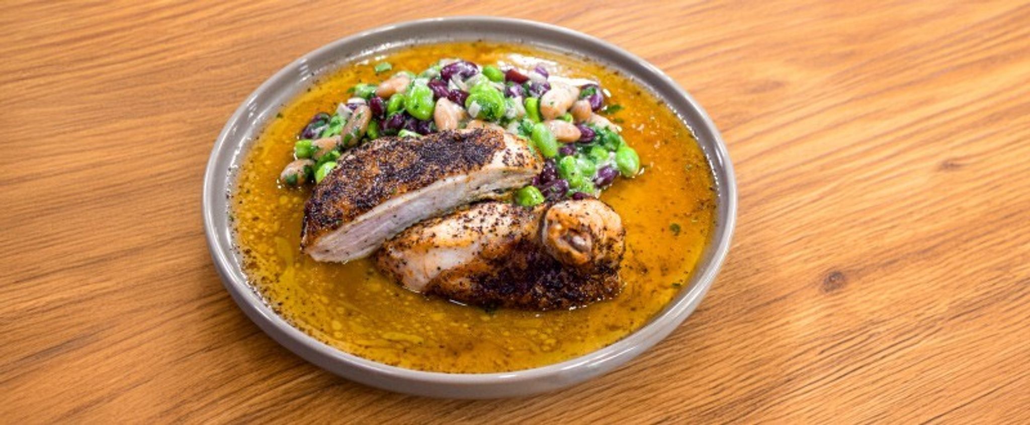 Bohnenragout mit Huhn