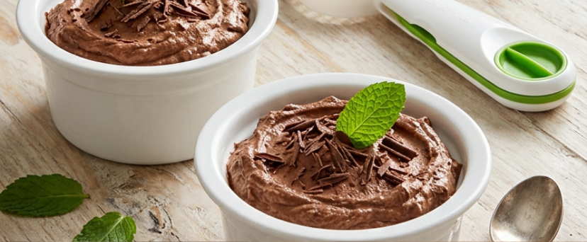 Mousse de chocolate e abacate