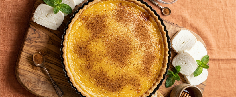 Tarte de queijo fresco