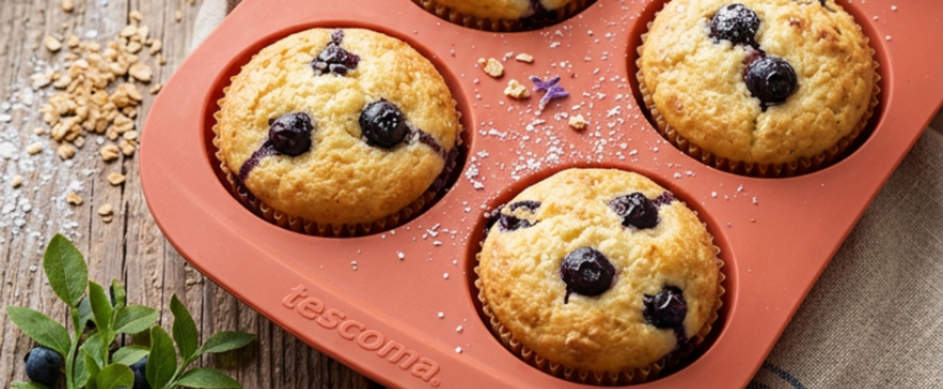 Muffins de Mirtilo e cottage