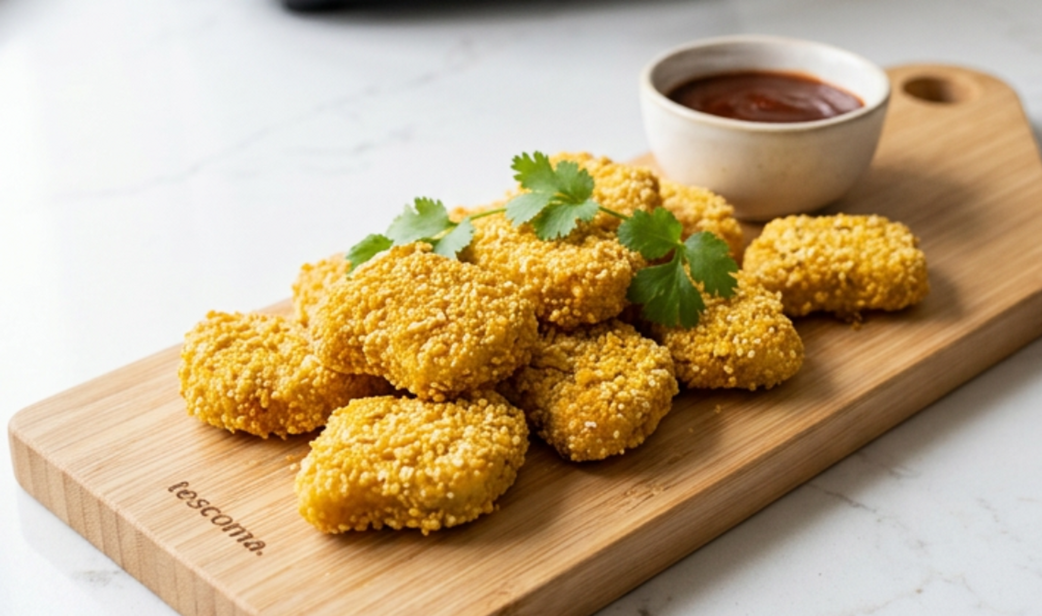 Nuggets de Frango panados com iogurte