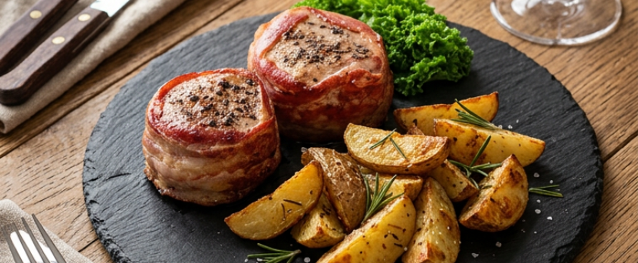 Lombo de porco com bacon na Air Fryer