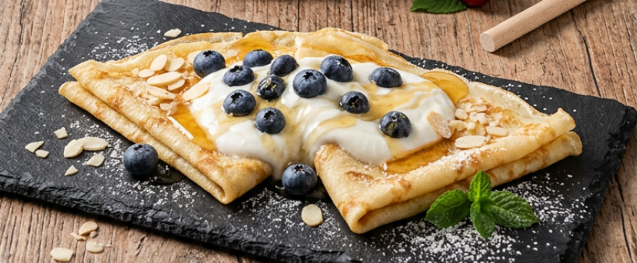 Crepes de aveia e linhaça