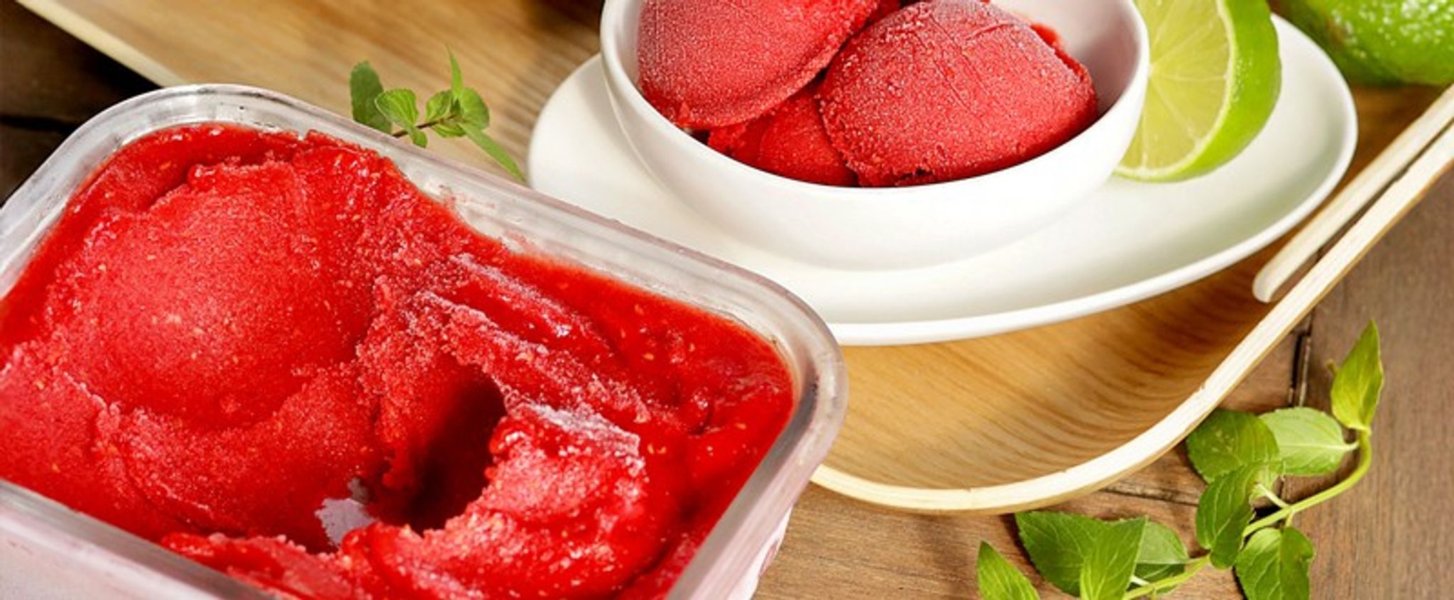 Malinovo-mangový sorbet