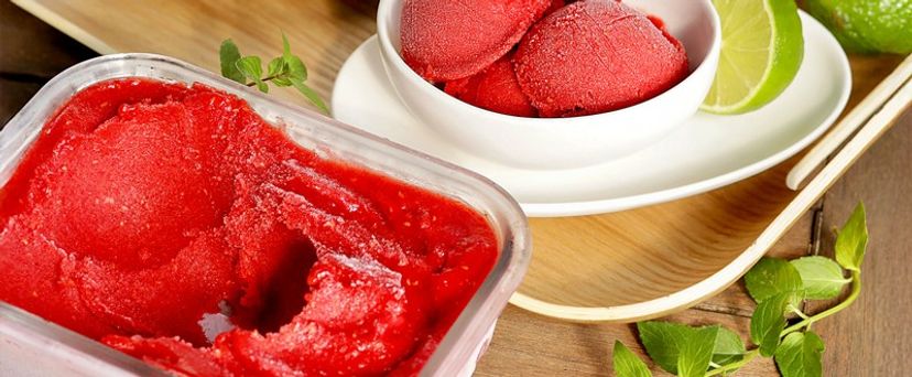 Malinovo-mangový sorbet
