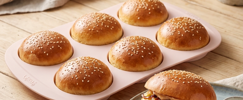 Pão de hambúrguer caseiro