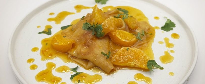 Francúzske palacinky Crêpes Suzette s koriandrom