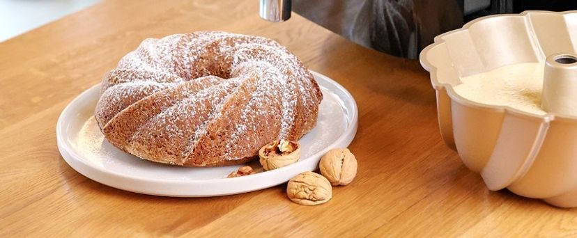 Nuss-Gugelhupf aus der Heißluftfritteuse (Airfryer)