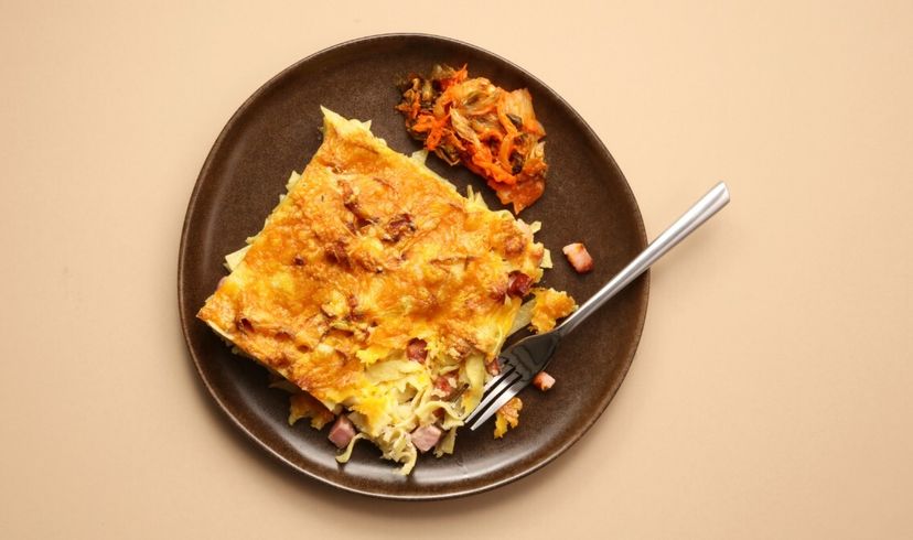 Gratinado de Massa com Carne Fumada na Air Fryer