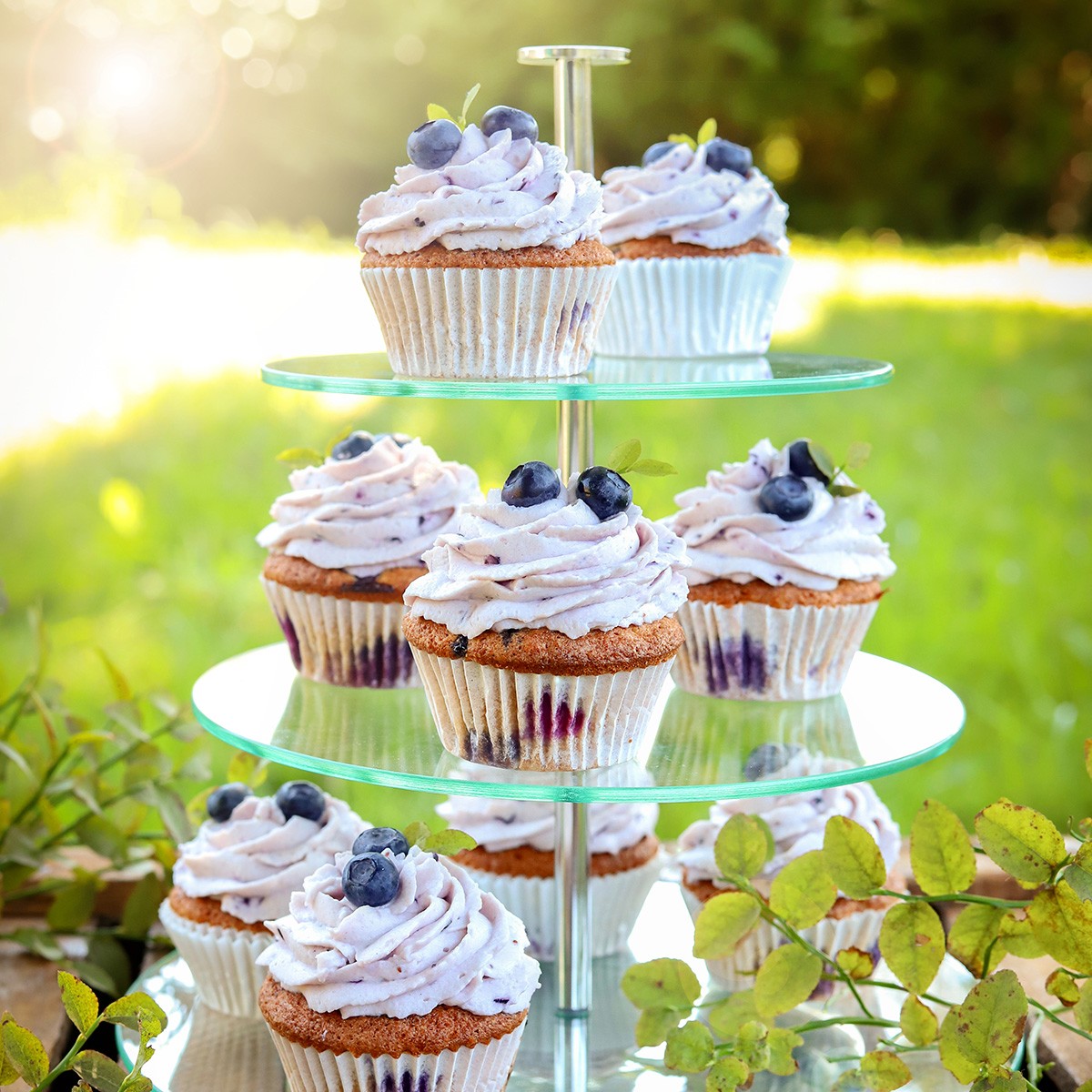 3-tier glass cake stand DELÍCIA