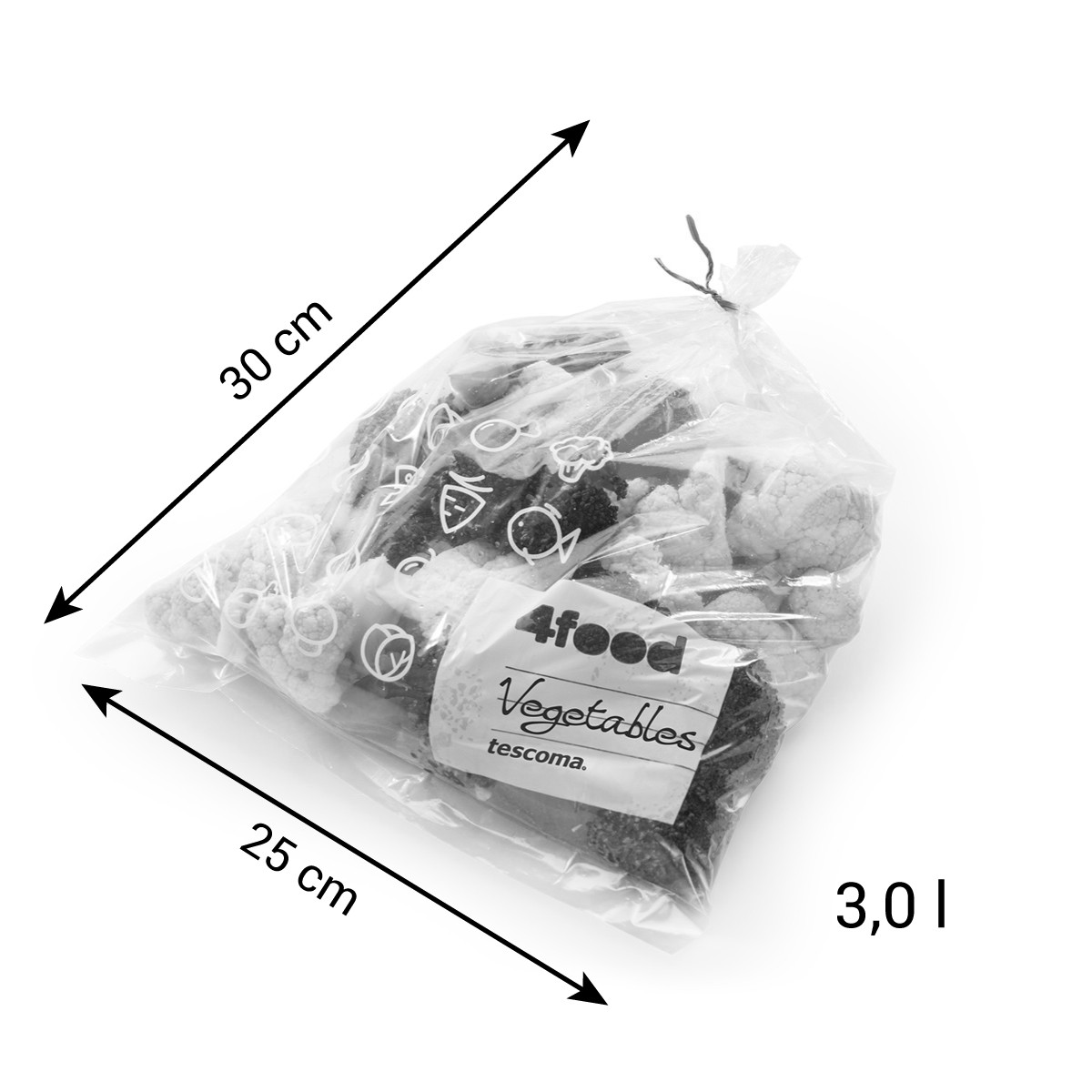 4FOOD Mélyhűtőzacskók 25 X 30 Cm, 3,0 L, 40 Db