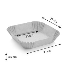 Air fryer parchment paper square DELÍCIA 23 x 23 cm, 50 pcs