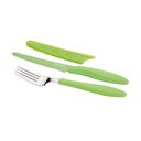 Antyadhezyjny nóż stołowy i widelec PRESTO TONE, zielony