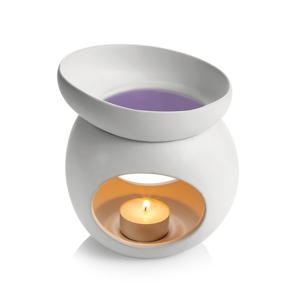 E-shop Aromalampa na vonný vosk FANCY HOME Stones, biela