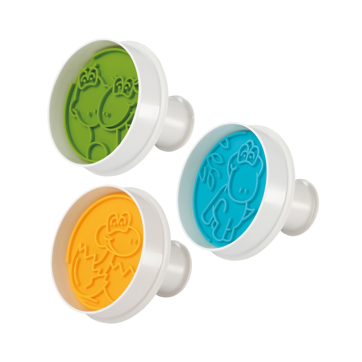 Ausstecher mit Stempel DELÍCIA, 3 St., Dinosaurier