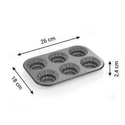 Backform 6 Tartelleten DELÍCIA 26 x 18 cm