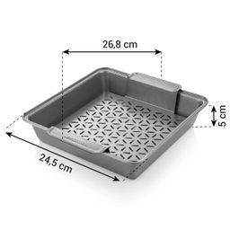 Baking sheet with grate DELÍCIA 24 x 24 cm