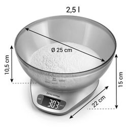 Balanza de cocina digital con bol GrandCHEF 5.0 kg