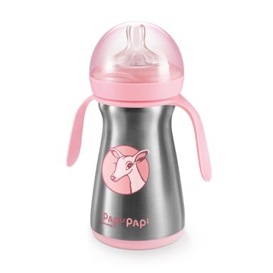 Biberon termico PAPU PAPI 200 ml, rosa