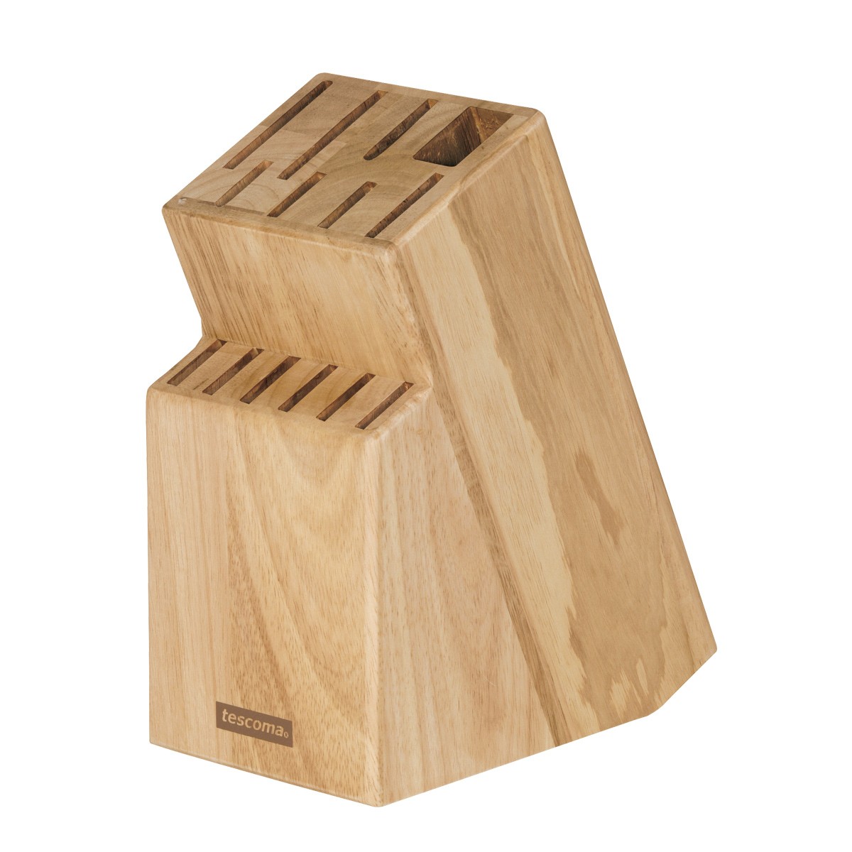 Block WOODY für 13 Messer, Geflügelschere/Wetzstahl