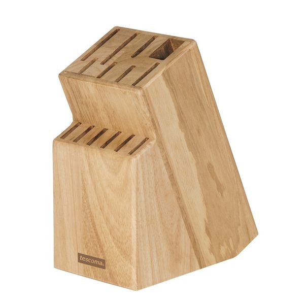 Block WOODY für 13 Messer, Geflügelschere/Wetzstahl
