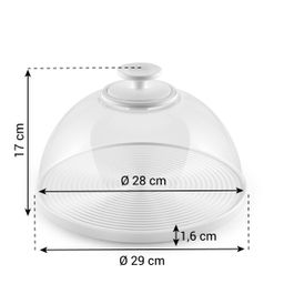 Boleira em vidro/taça com tampa DELÍCIA ø 28 cm