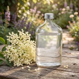 Immagine di Bottiglia piatta in vetro DELLA CASA 250 ml