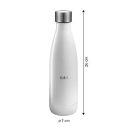 Bottle CONSTANT PASTEL 0.6 l, stainless steel, grey