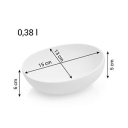 Bowl FANCY HOME Stones 15 cm, white