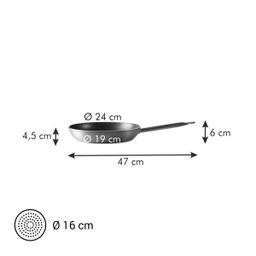 Bratpfanne GrandCHEF ø 24 cm, langer Stiel