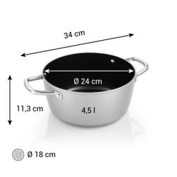 Cacerola GrandCHEF+ ø 24 cm, 4.5 l