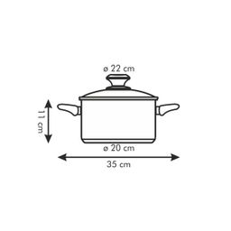 Cacerola PRESTO con tapa, o 22 cm, 4,0 l