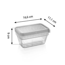 Imagem de Caixas com tampa 4FOOD 0,7 l, 3 peças