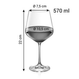 Calice vino rosso GIORGIO 570 ml, 6 pz