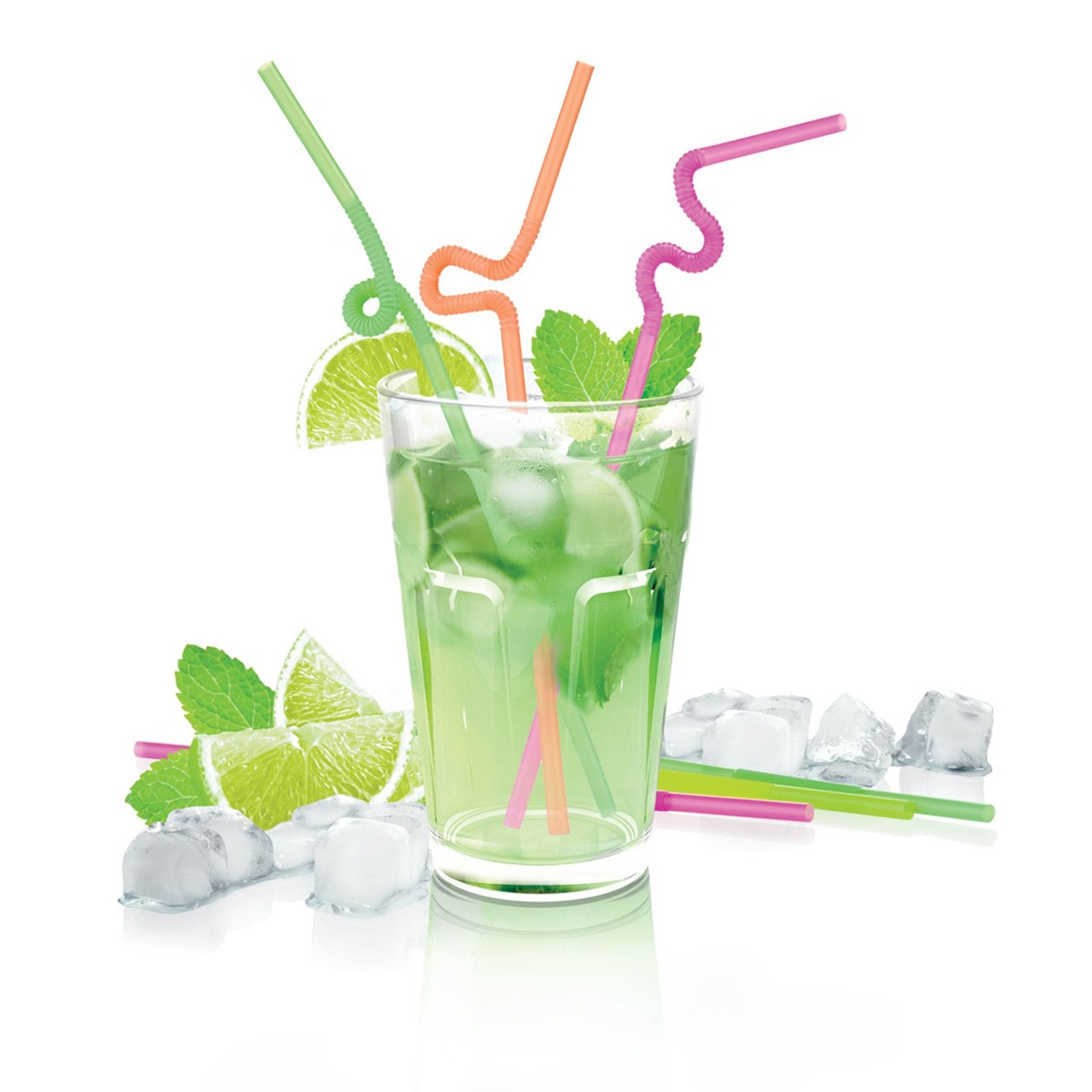 Cannucce per bibite myDRINK, con snodo lungo, 40 pz