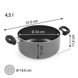 Casserole BRAVA ø 24 cm, 4.5 l