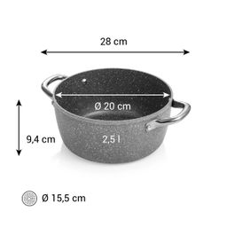 Casserole i-PREMIUM Stone ø 20 cm, 2.5 l